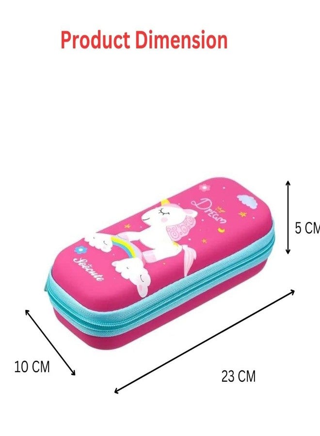 ARTLABEL EVA Large Capacity Stationery Box 3D Cartoon Pen Pencil case Multi-Compartment for School Students with Zip Closure -Best Birthday Gift for Girls, Boys & Kids (SooCute Unicorn) - Image 5